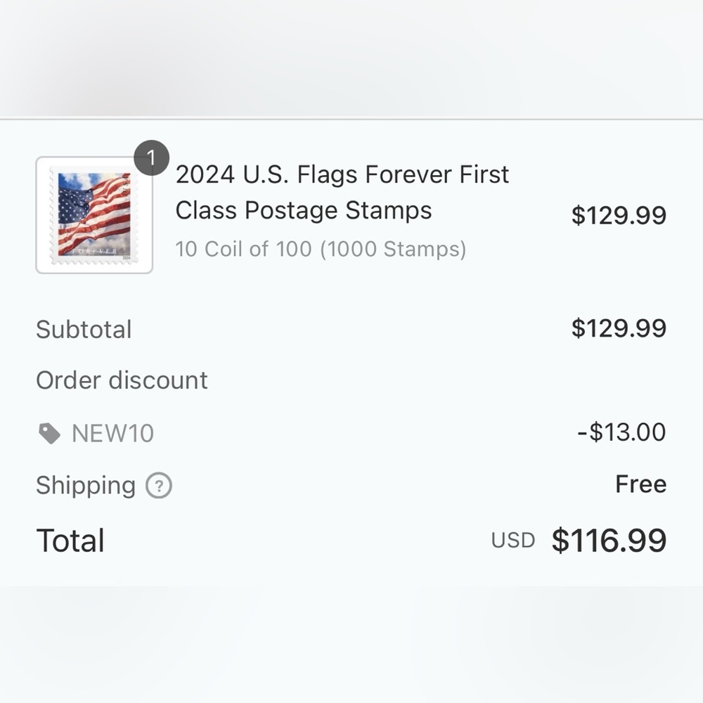 U.S. Flag Forever Postage Stamps